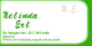 melinda erl business card